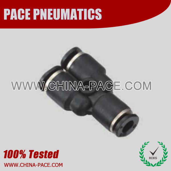 Compact Union Y One Touch Fittings, Compact Push To Connect Fittings, Miniature Pneumatic Fittings, Air Fittings, one touch tube fittings, Pneumatic Fitting, Nickel Plated Brass Push in Fittings